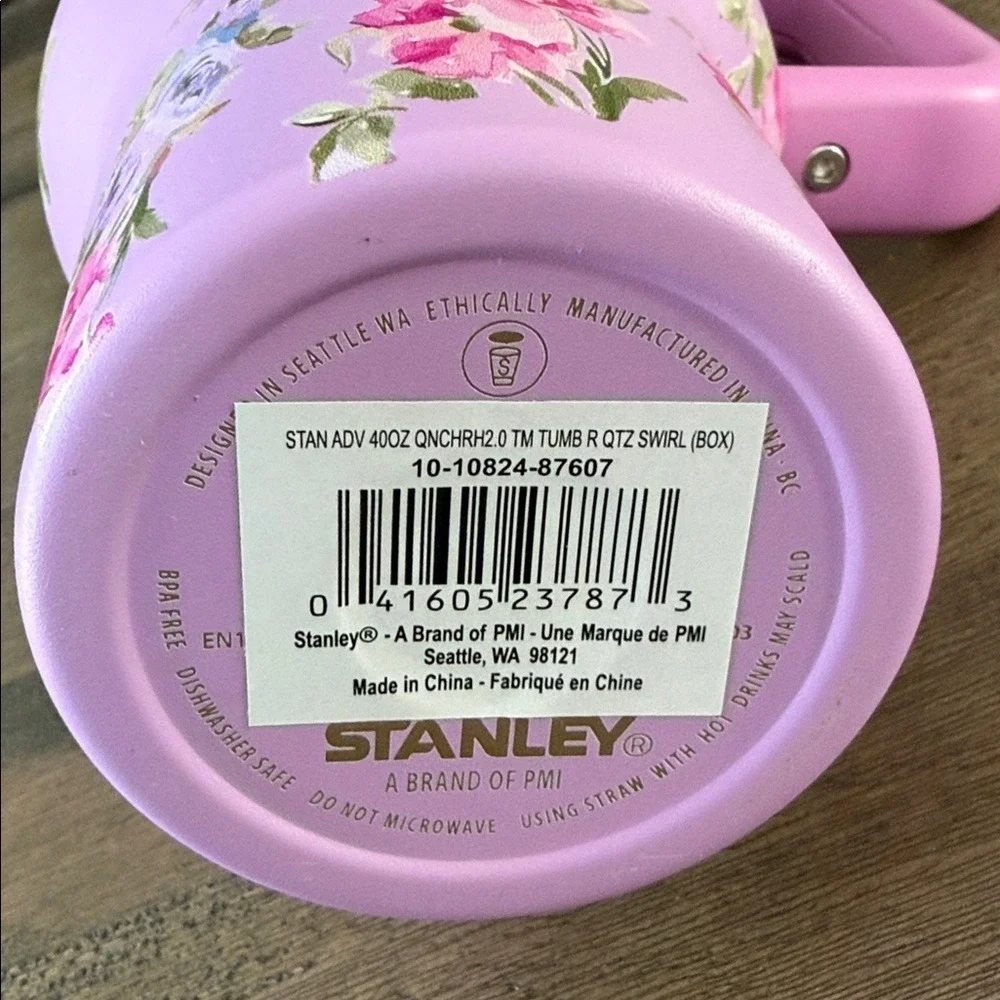 Stanley x‎ LoveShackFancy Quencher Flowstate Tumbler 40oz HAPPY THOUGHTS PURPLE